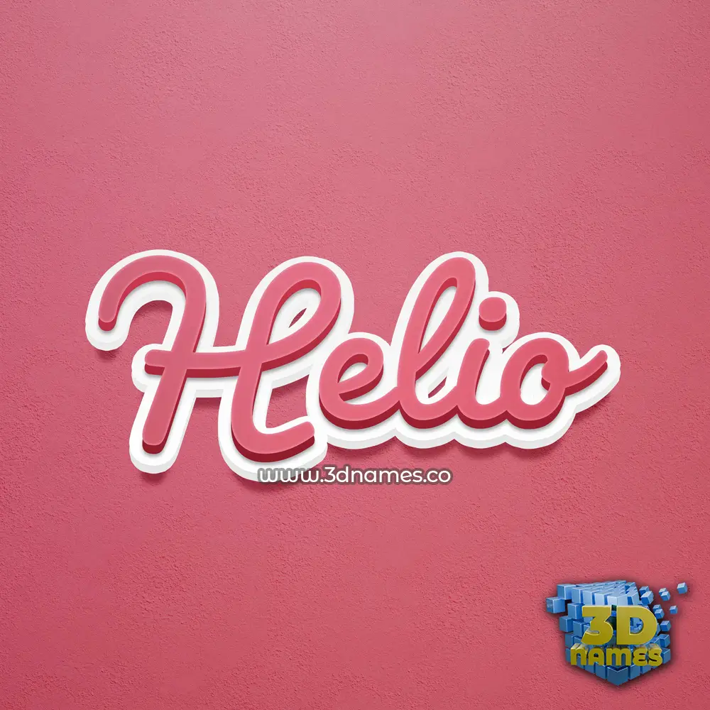 helio in Red Scribble style - 3D name wallpaper