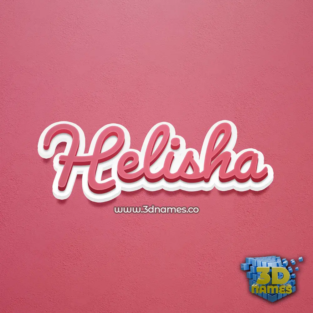 helisha in Red Scribble style - 3D name wallpaper