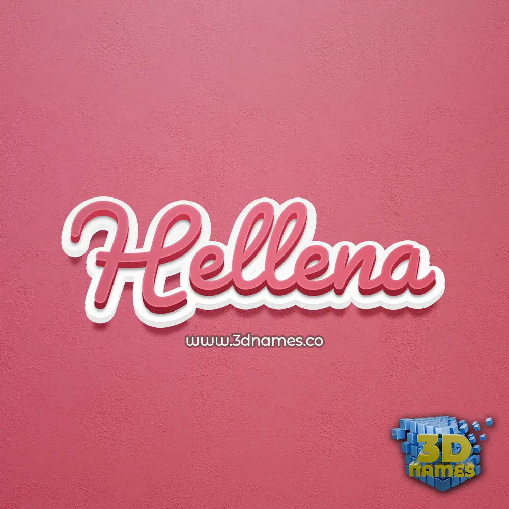hellena in Red Scribble style - 3D name wallpaper