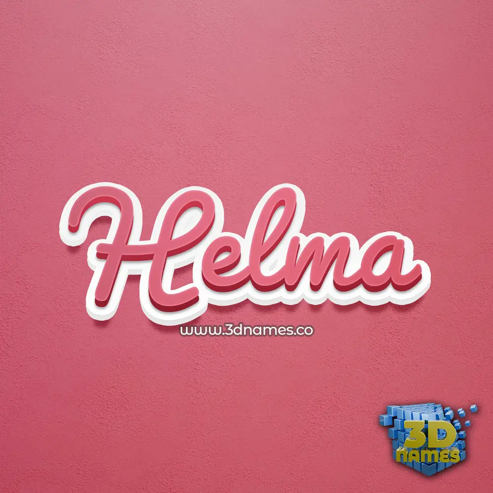 helma in Red Scribble style - 3D name wallpaper
