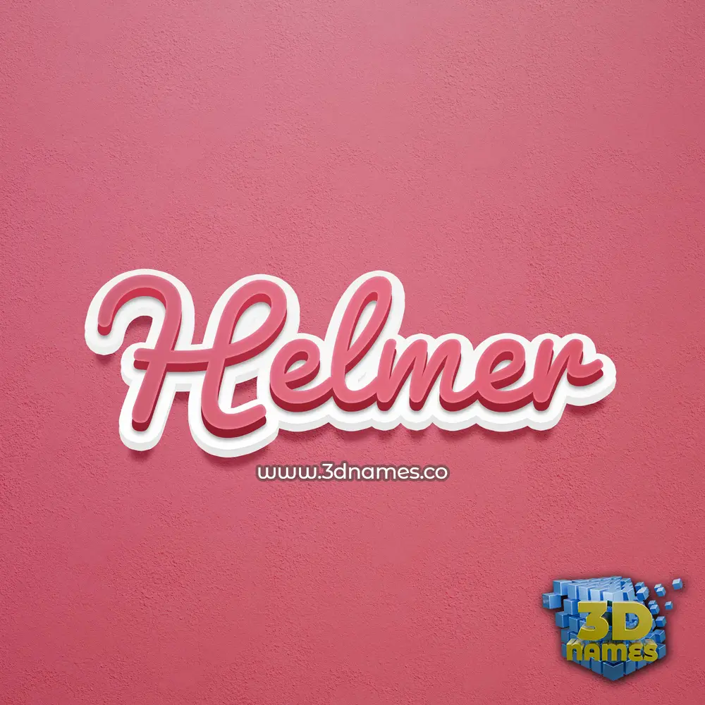 helmer in Red Scribble style - 3D name wallpaper
