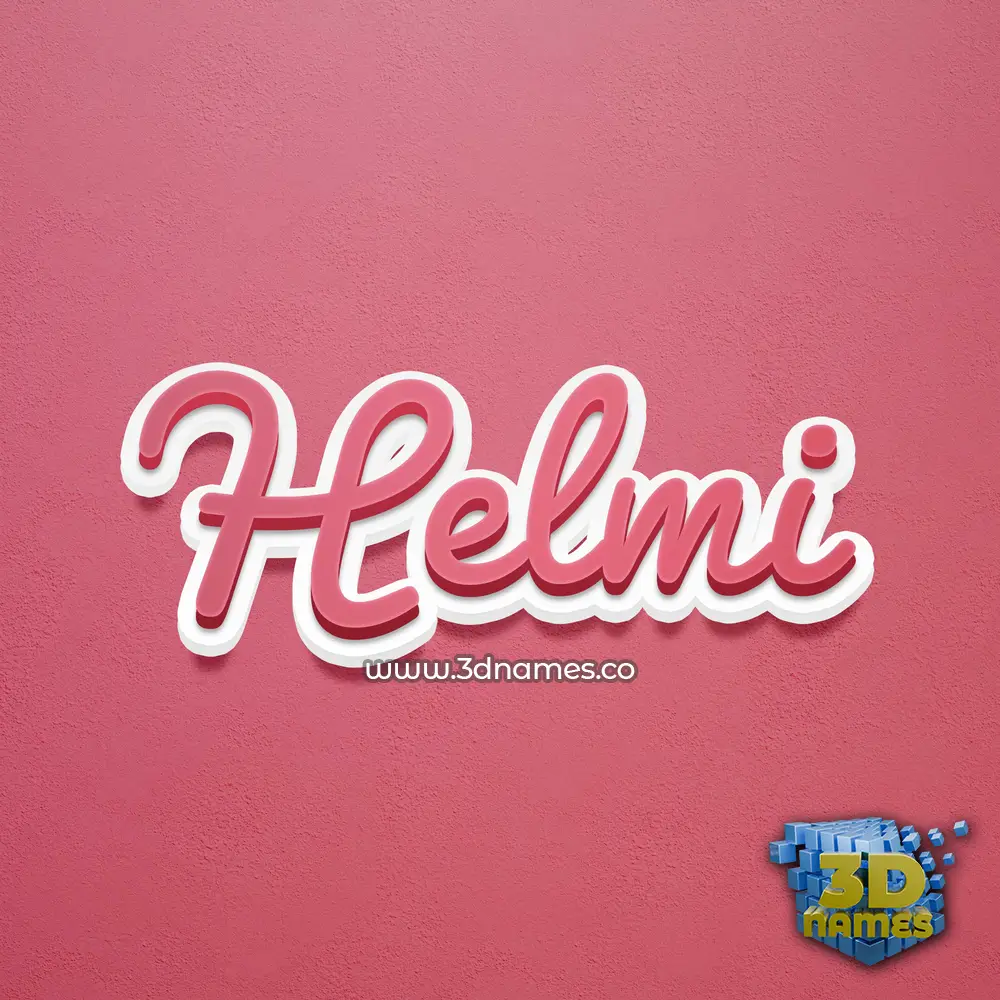 helmi in Red Scribble style - 3D name wallpaper