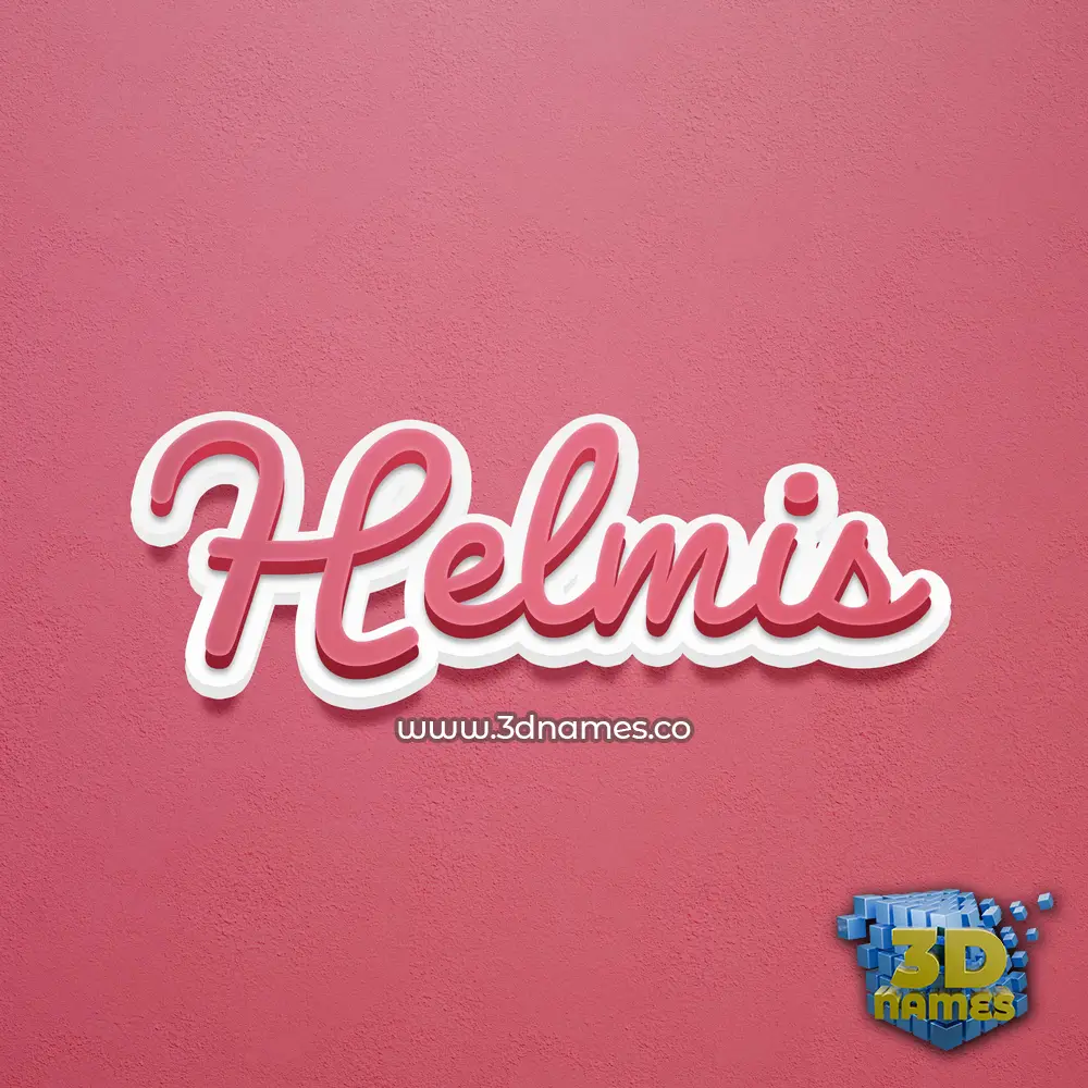 helmis in Red Scribble style - 3D name wallpaper