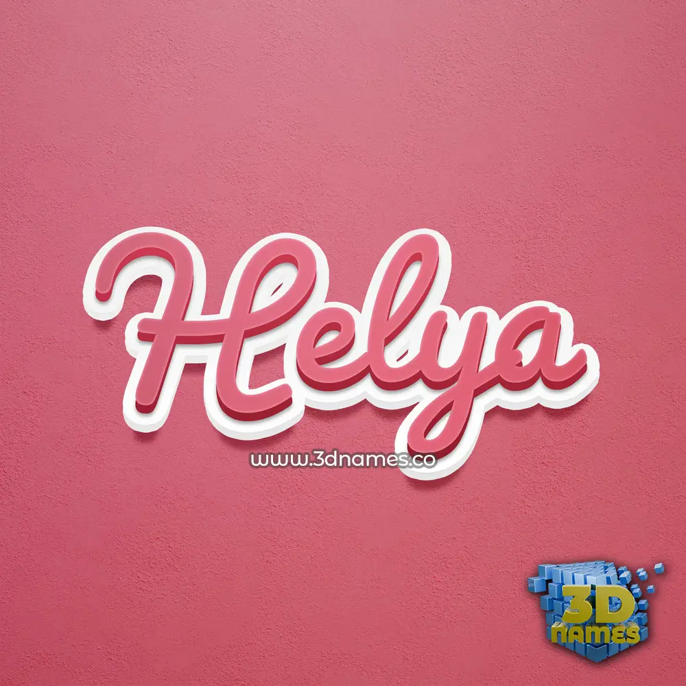 helya in Red Scribble style - 3D name wallpaper