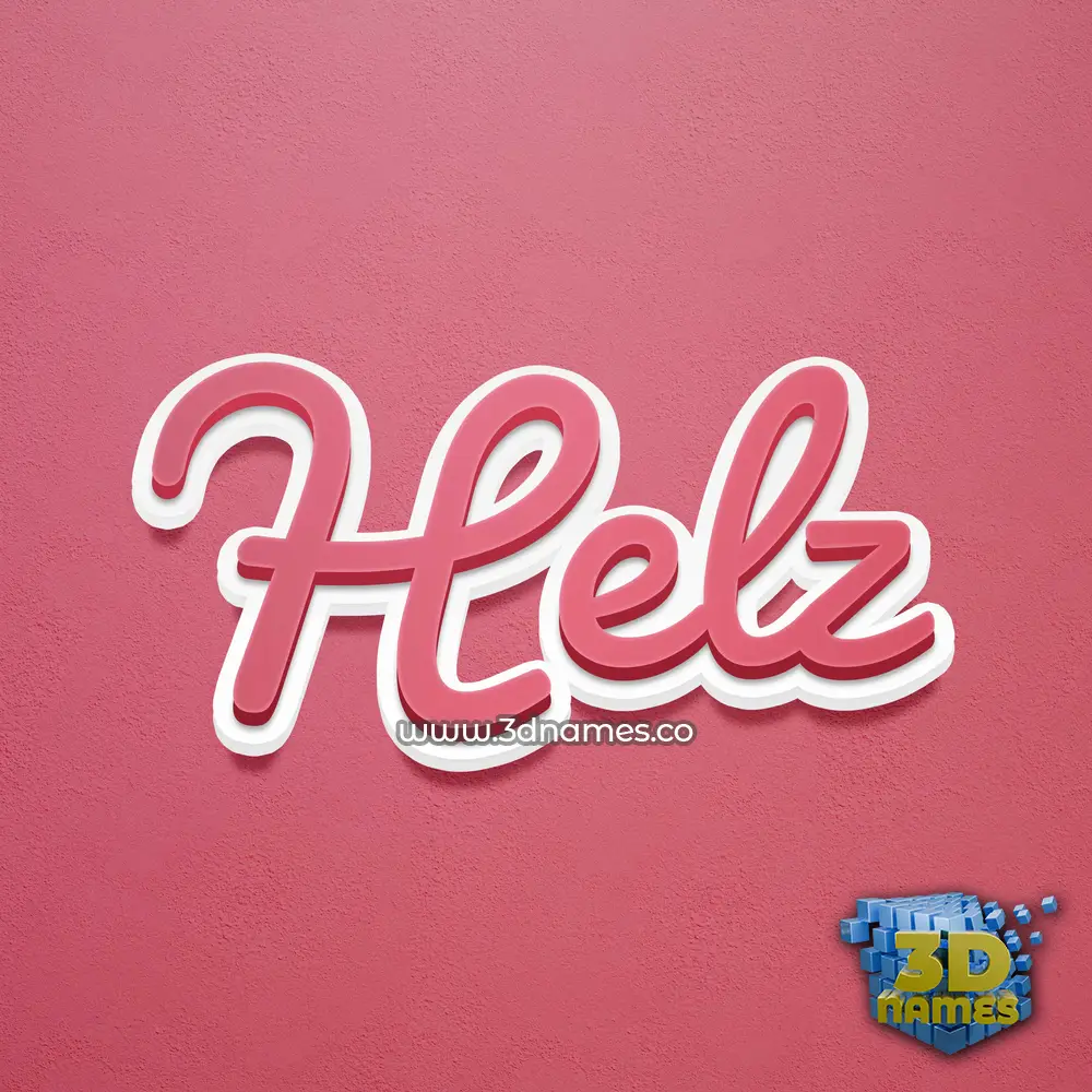 helz in Red Scribble style - 3D name wallpaper