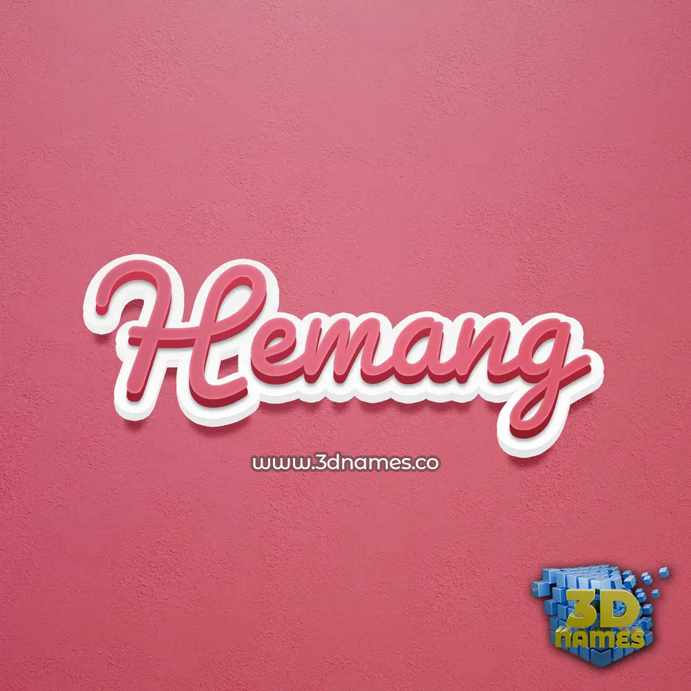 hemang in Red Scribble style - 3D name wallpaper