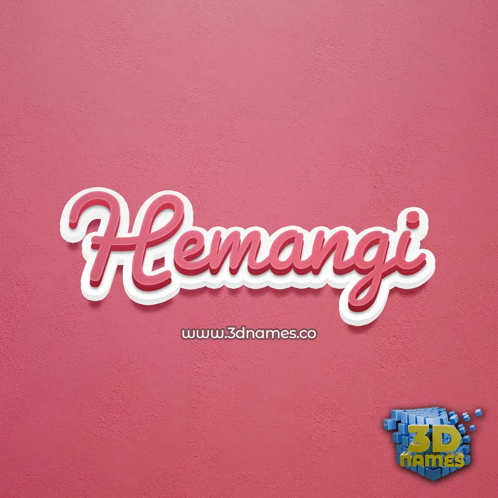 hemangi in Red Scribble style - 3D name wallpaper