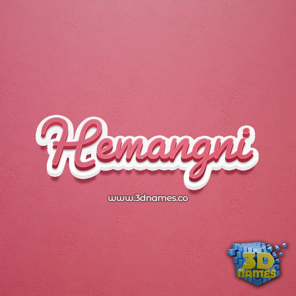 hemangni in Red Scribble style - 3D name wallpaper