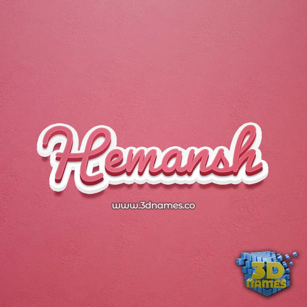 hemansh in Red Scribble style - 3D name wallpaper