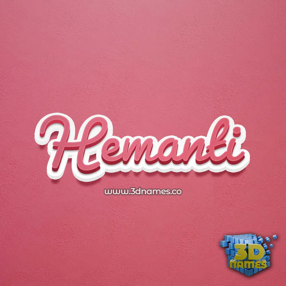 hemanti in Red Scribble style - 3D name wallpaper