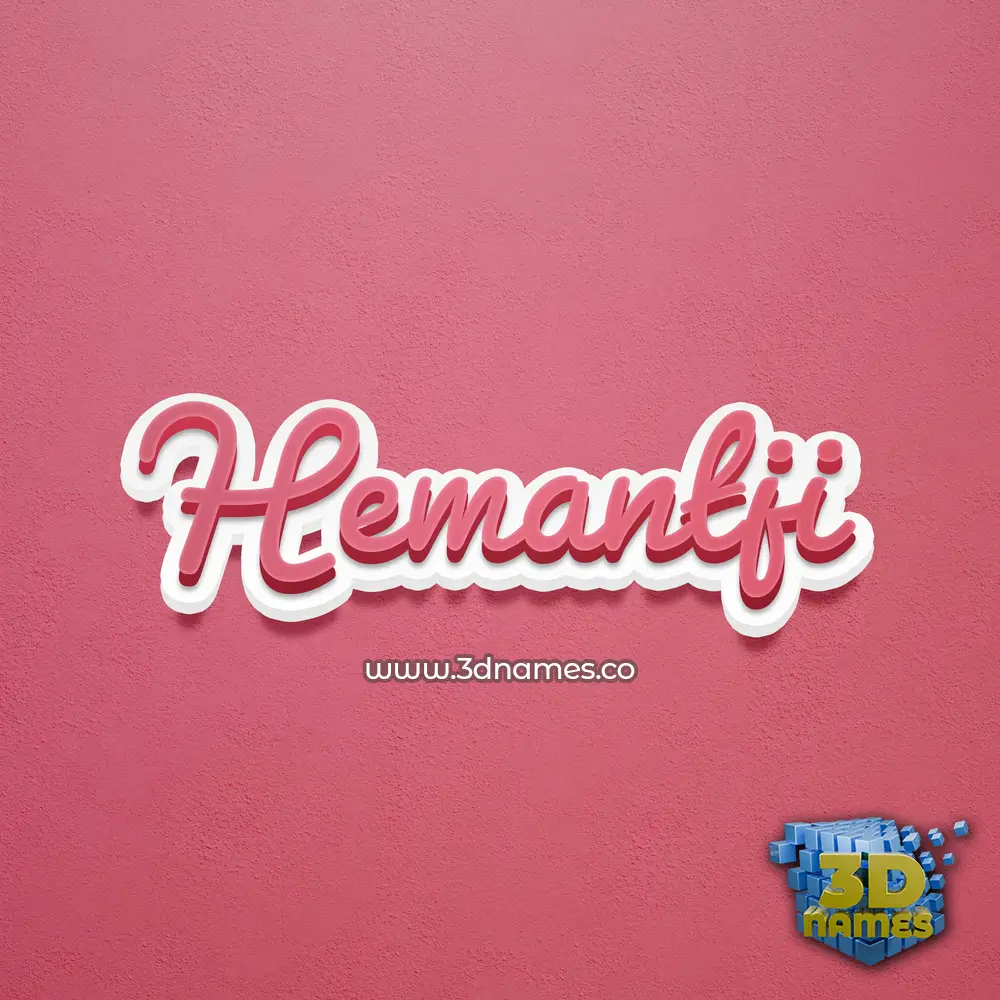 hemantji in Red Scribble style - 3D name wallpaper