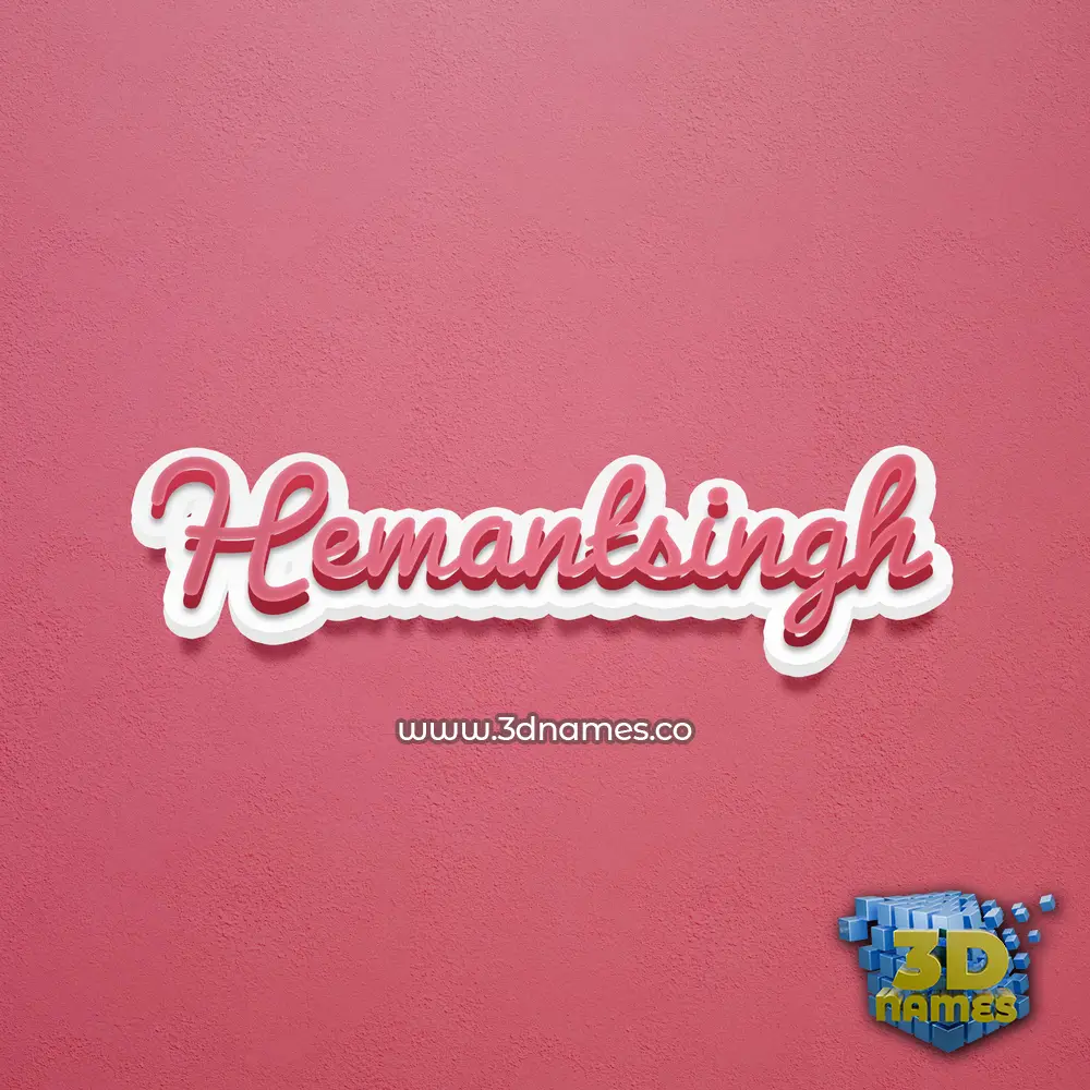 hemantsingh in Red Scribble style - 3D name wallpaper