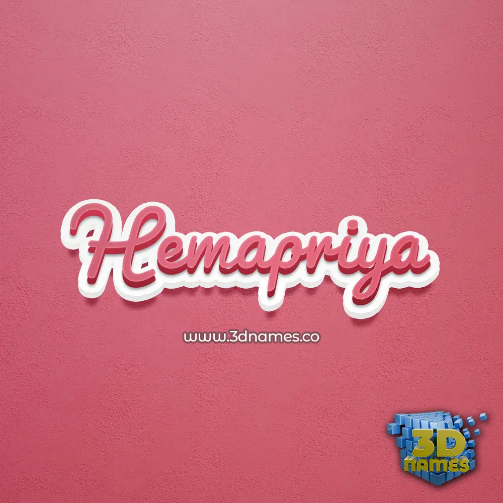 hemapriya in Red Scribble style - 3D name wallpaper