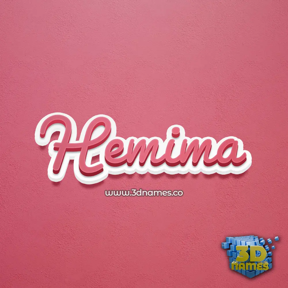 hemima in Red Scribble style - 3D name wallpaper