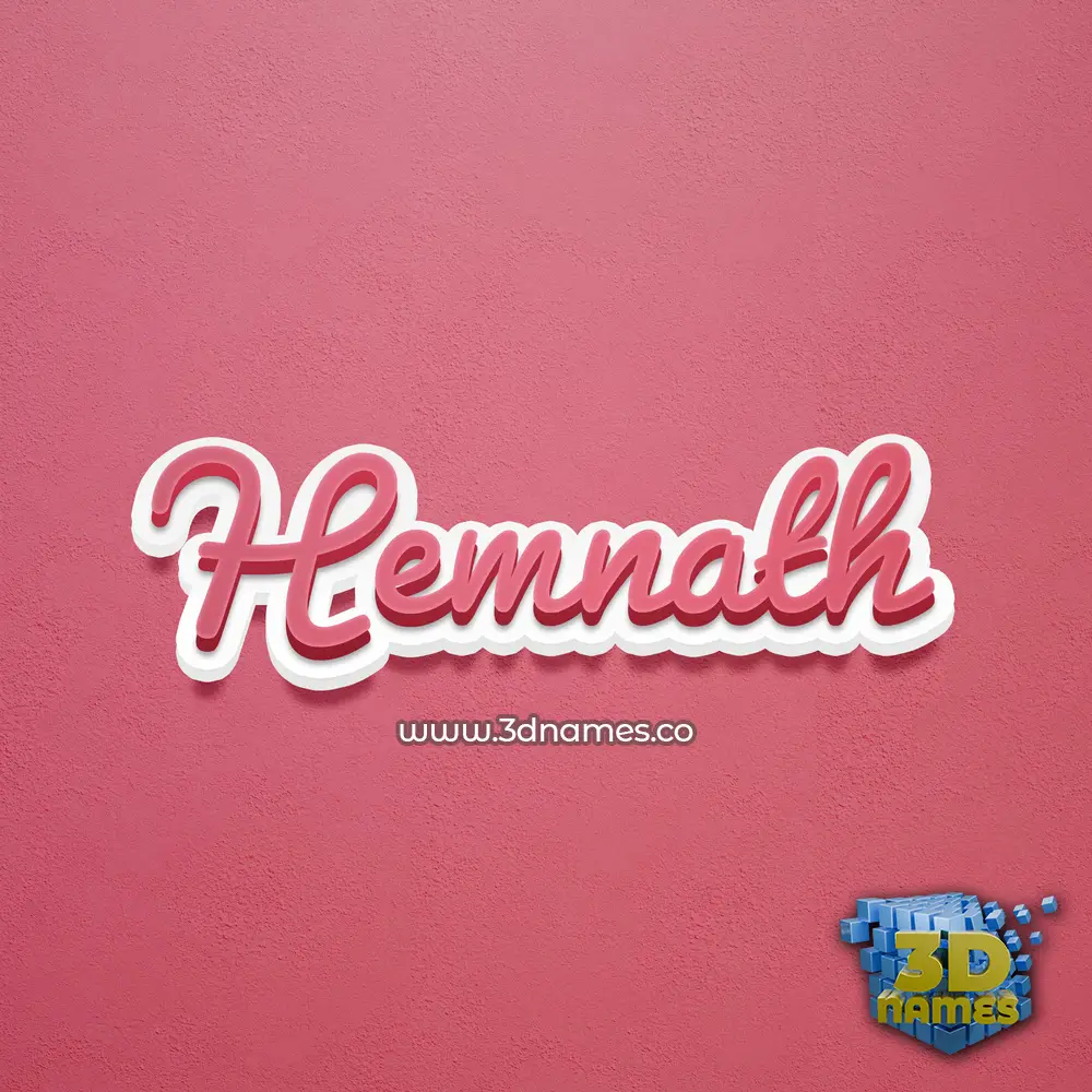 hemnath in Red Scribble style - 3D name wallpaper