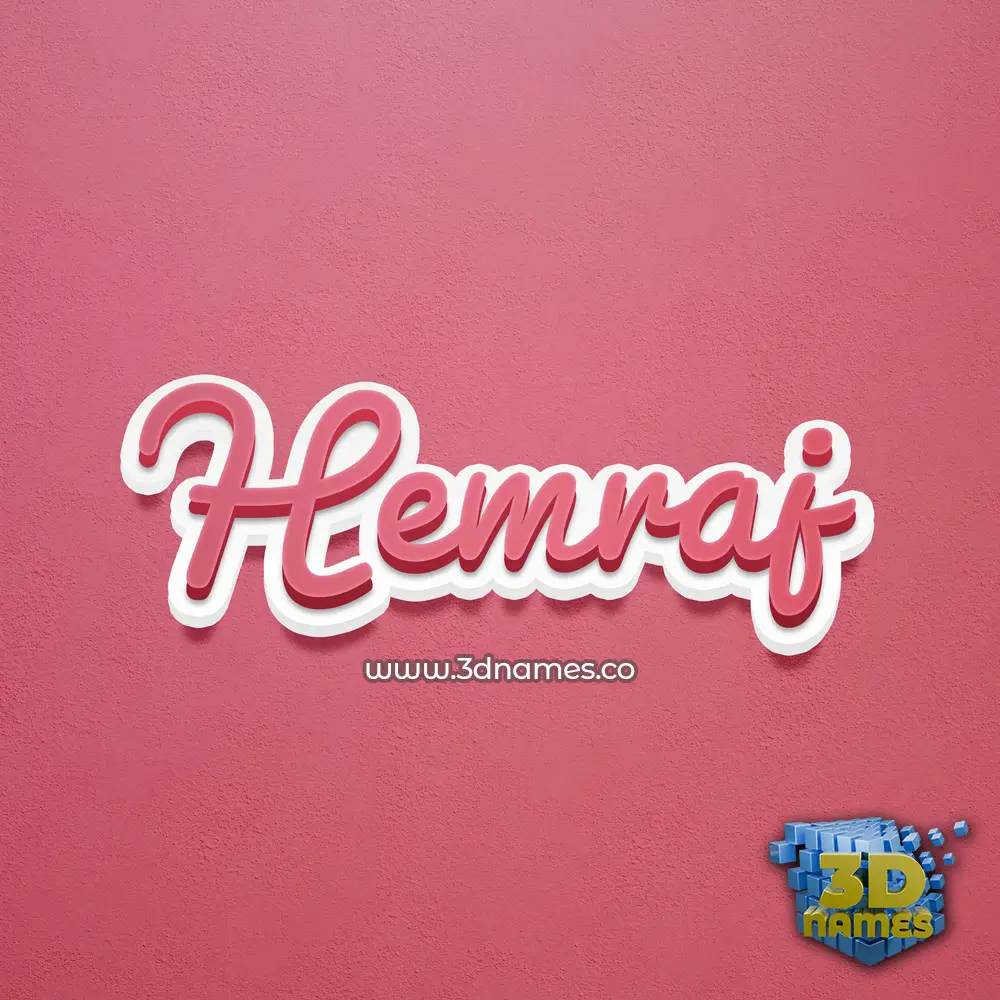 hemraj in Red Scribble style - 3D name wallpaper