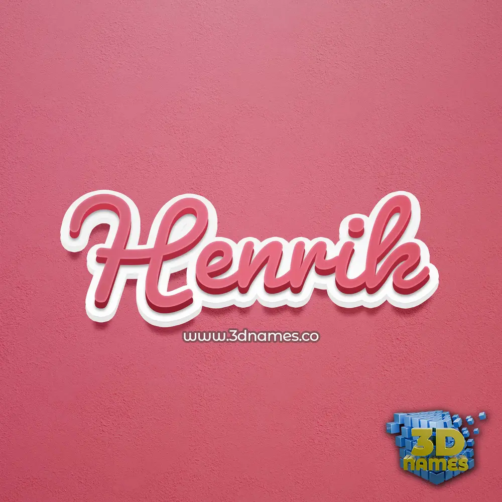 henrik in Red Scribble style - 3D name wallpaper