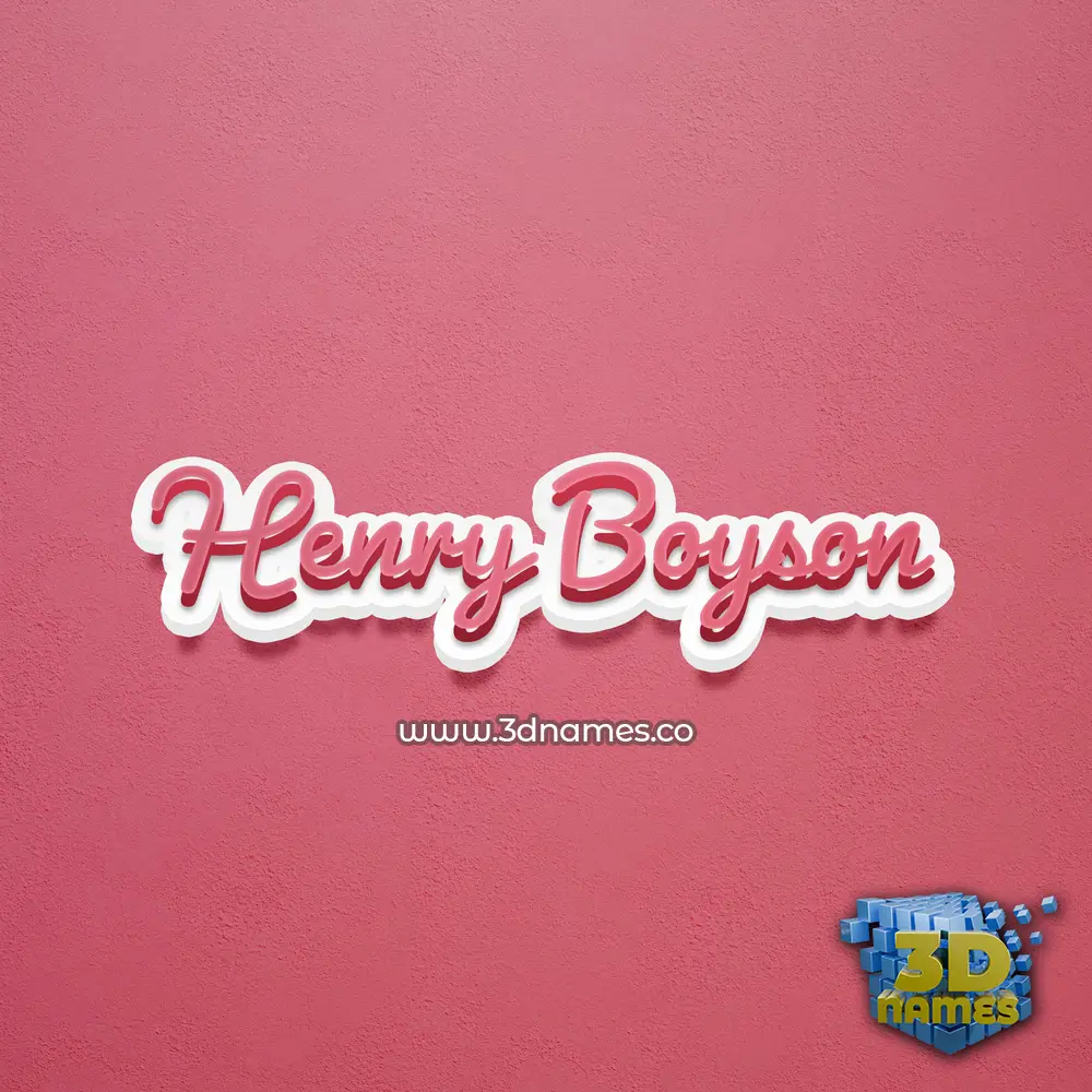 henry boyson in Red Scribble style - 3D name wallpaper