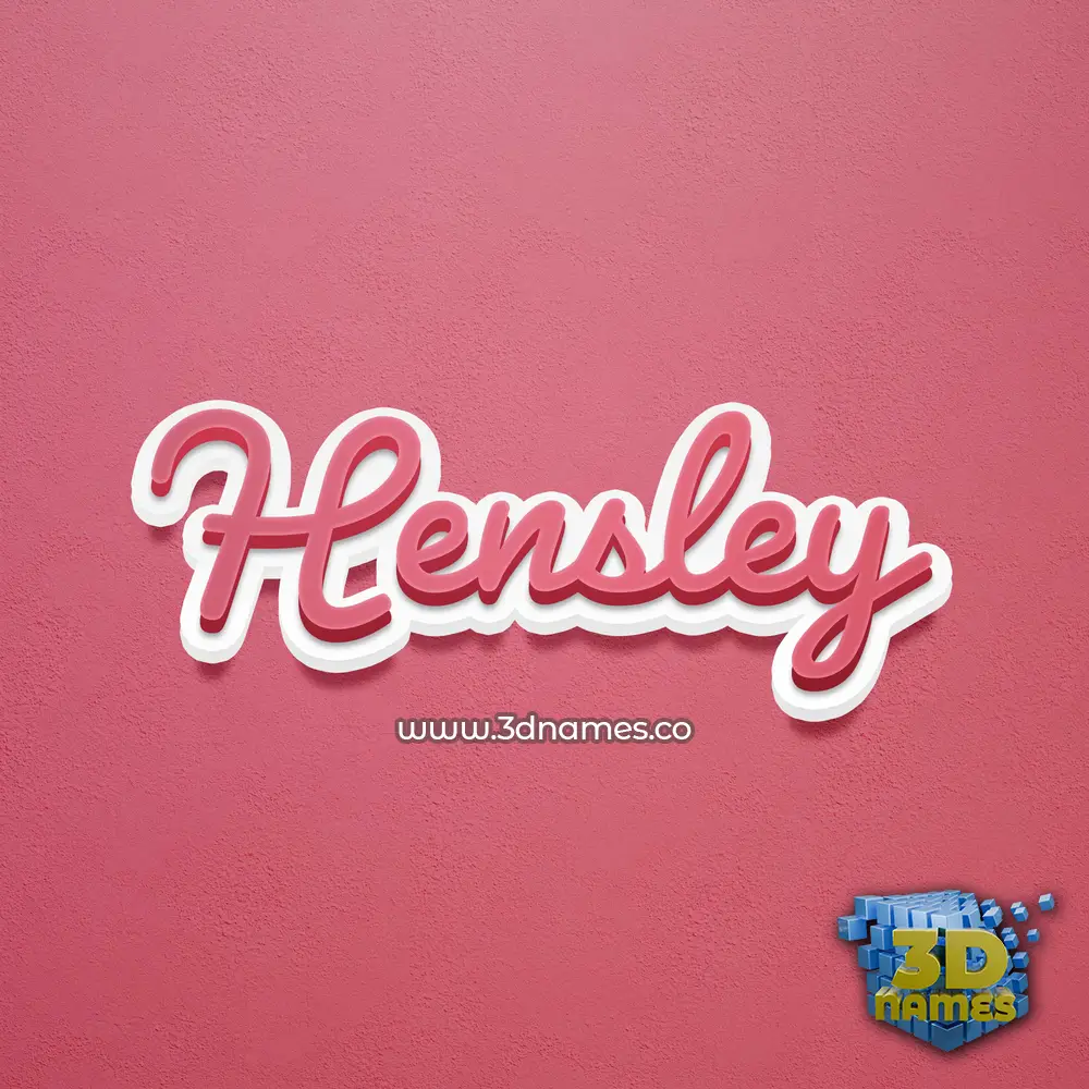 hensley in Red Scribble style - 3D name wallpaper