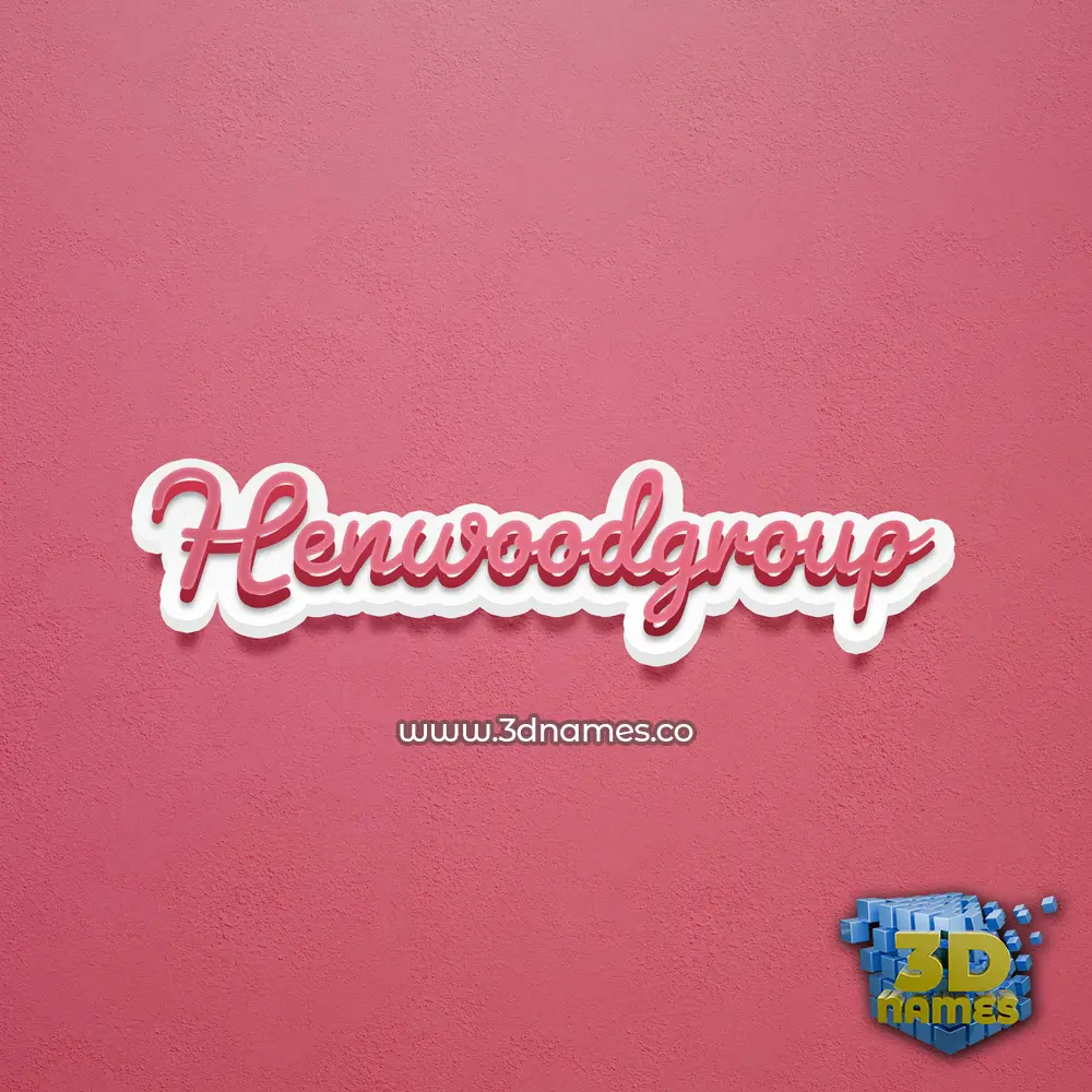 henwoodgroup in Red Scribble style - 3D name wallpaper