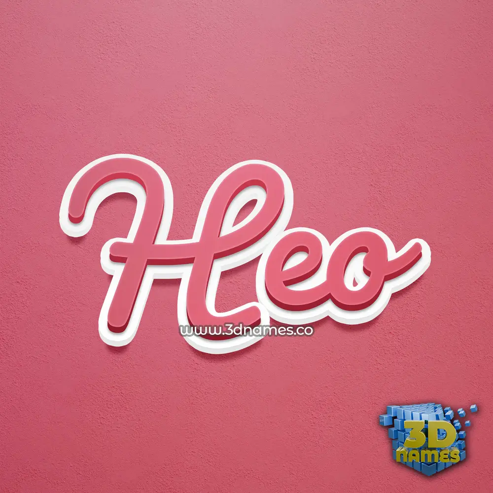 heo in Red Scribble style - 3D name wallpaper