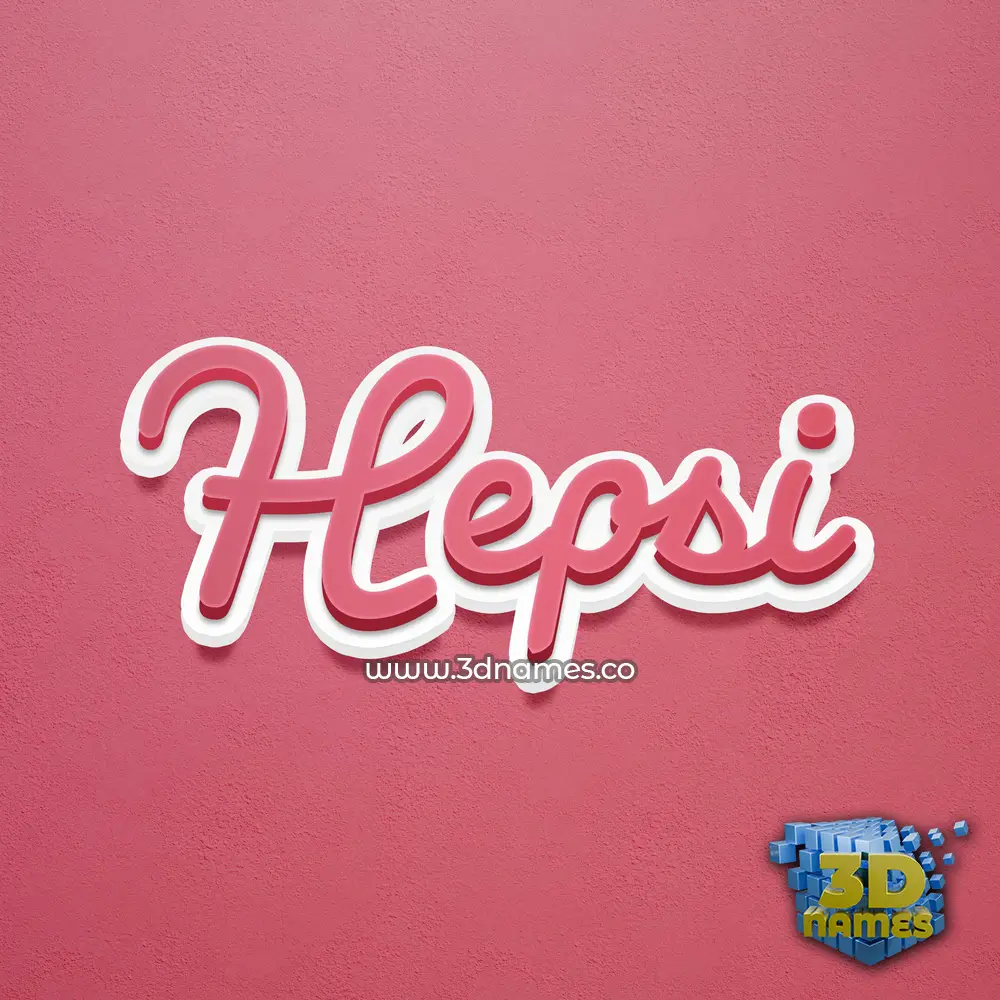 hepsi in Red Scribble style - 3D name wallpaper
