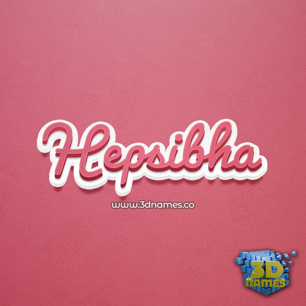 hepsibha in Red Scribble style - 3D name wallpaper