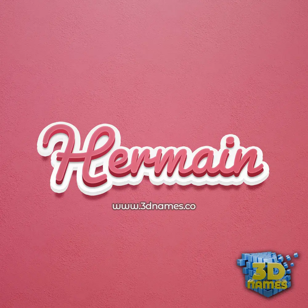 hermain in Red Scribble style - 3D name wallpaper