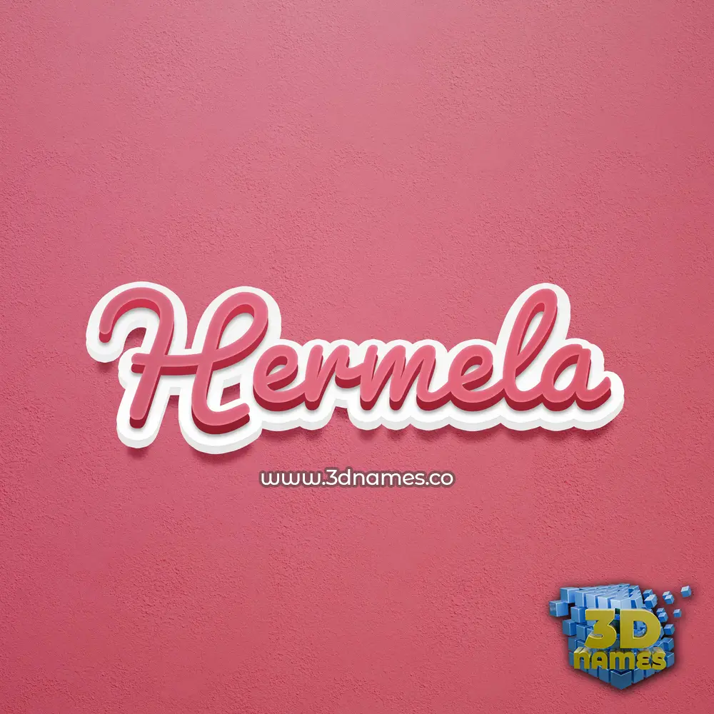 hermela in Red Scribble style - 3D name wallpaper