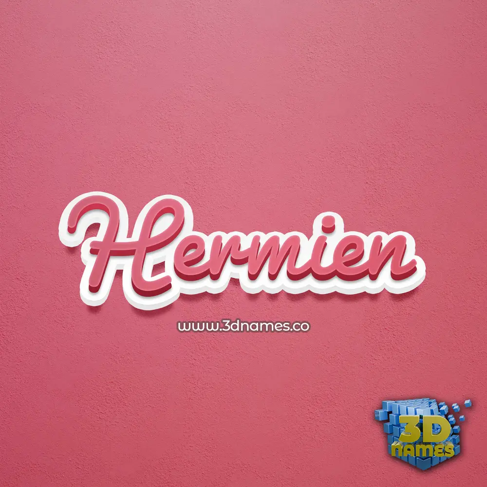 hermien in Red Scribble style - 3D name wallpaper
