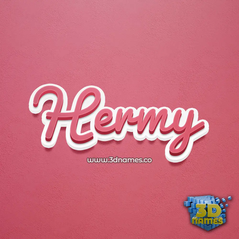 hermy in Red Scribble style - 3D name wallpaper