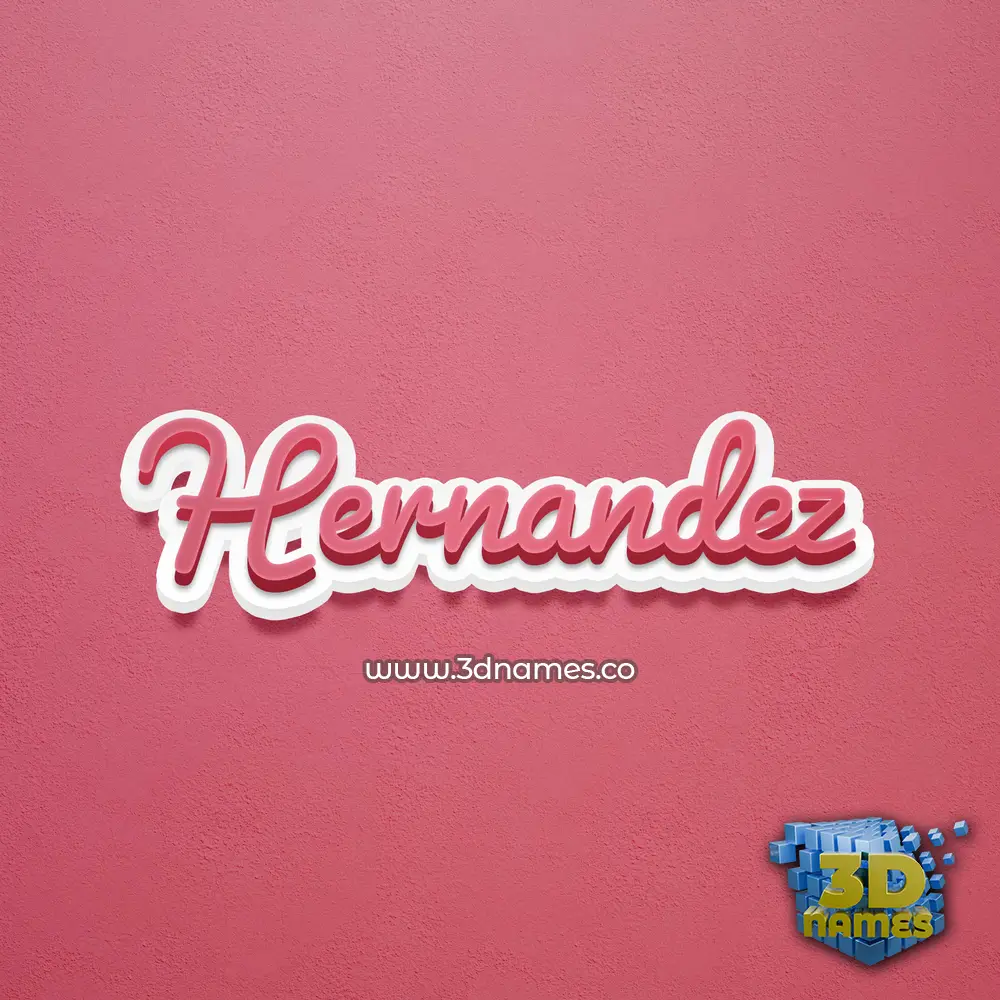 hernandez in Red Scribble style - 3D name wallpaper
