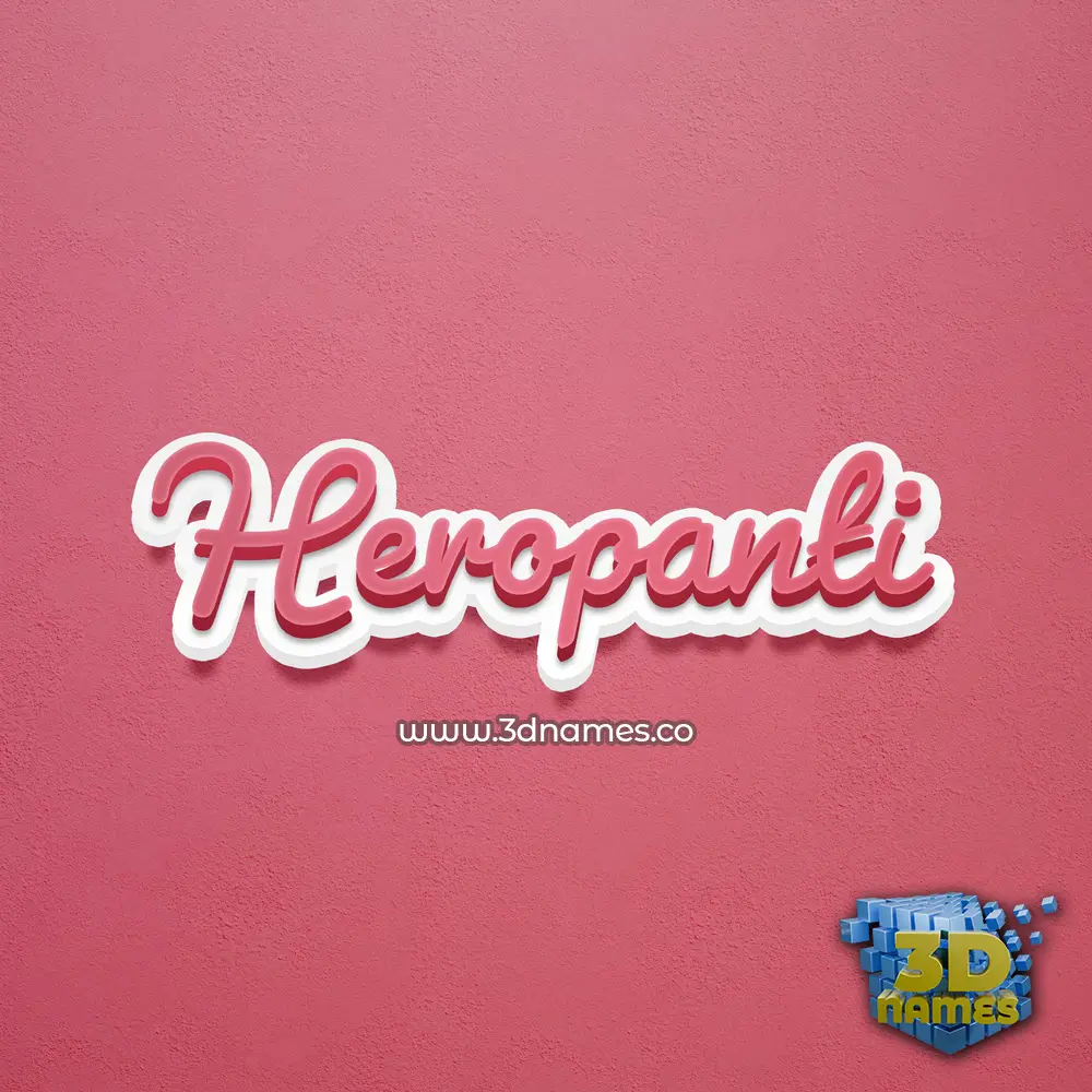 heropanti in Red Scribble style - 3D name wallpaper