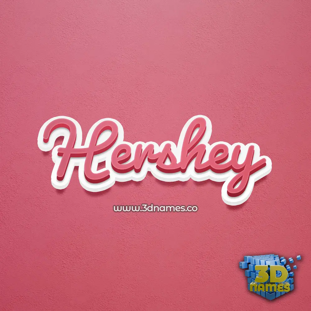 hershey in Red Scribble style - 3D name wallpaper