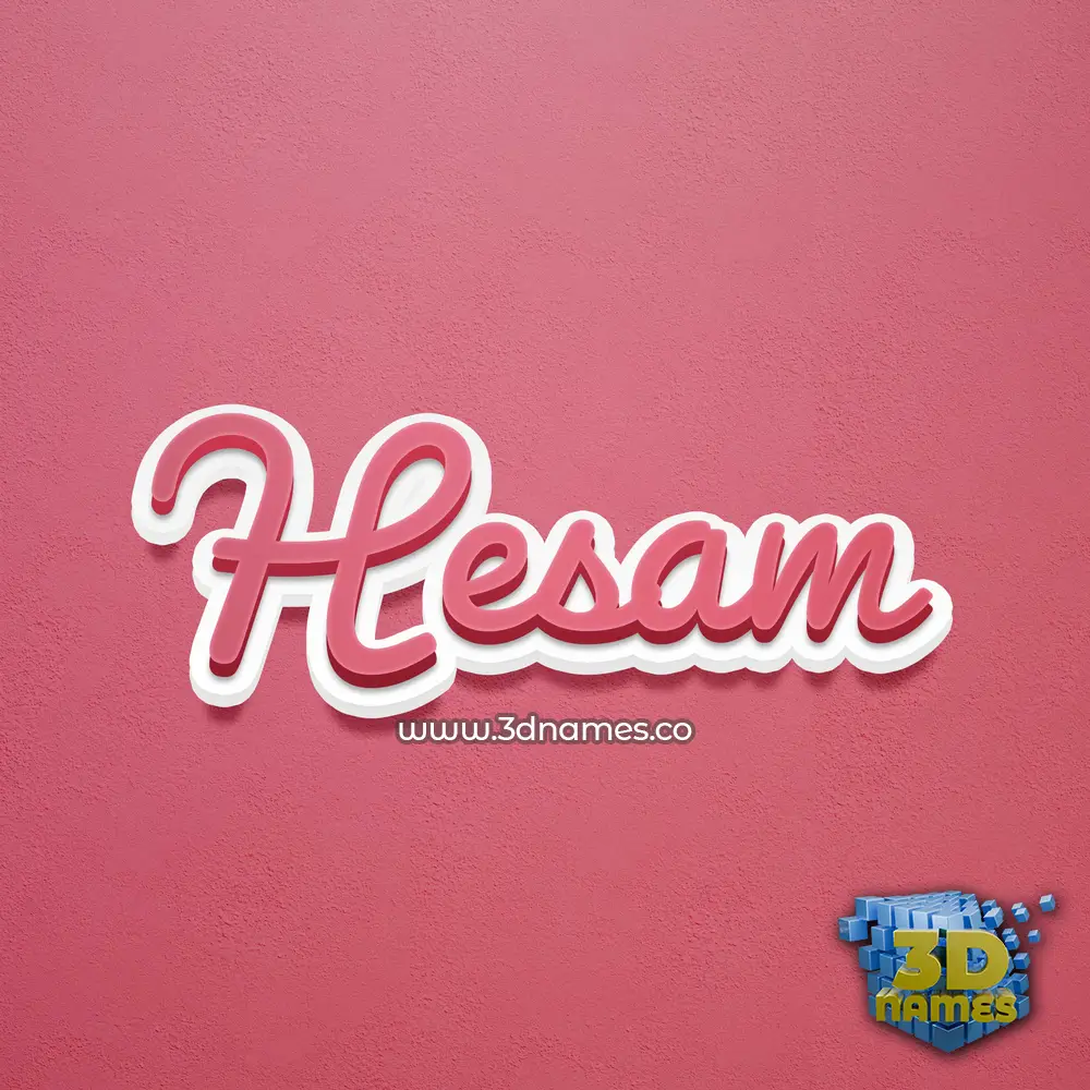 hesam in Red Scribble style - 3D name wallpaper