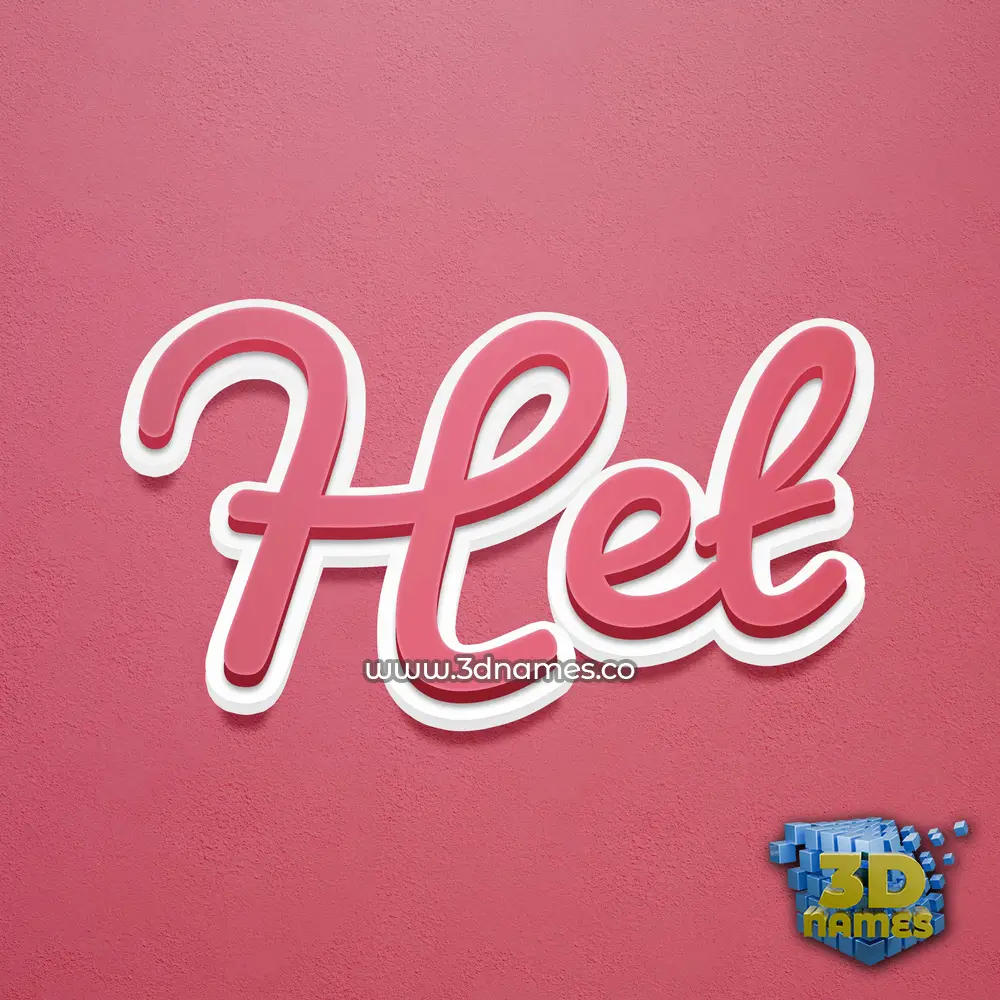 het in Red Scribble style - 3D name wallpaper