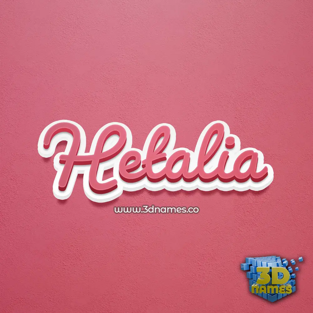 hetalia in Red Scribble style - 3D name wallpaper