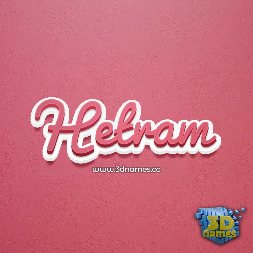 hetram in Red Scribble style - 3D name wallpaper