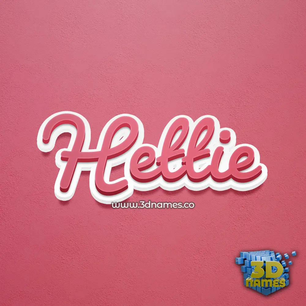 hettie in Red Scribble style - 3D name wallpaper