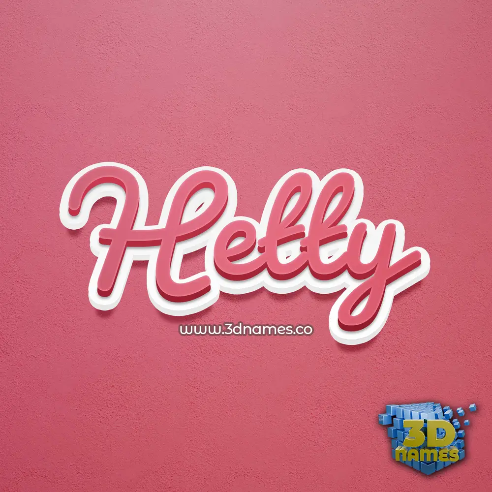 hetty in Red Scribble style - 3D name wallpaper