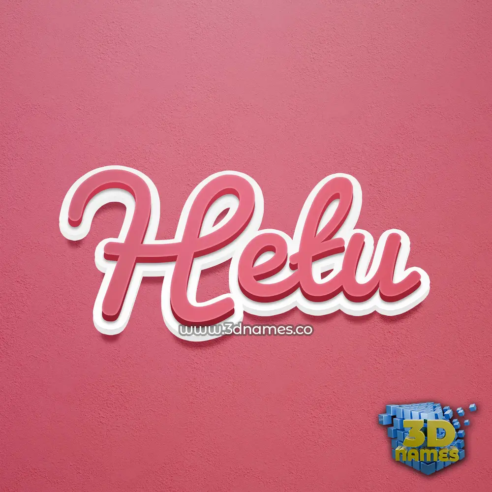 hetu in Red Scribble style - 3D name wallpaper