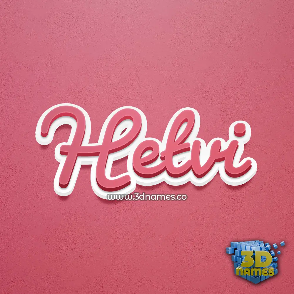 hetvi in Red Scribble style - 3D name wallpaper