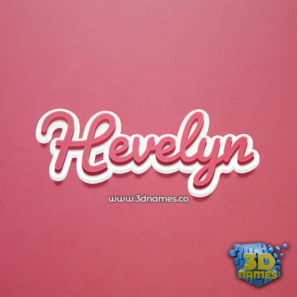 hevelyn in Red Scribble style - 3D name wallpaper