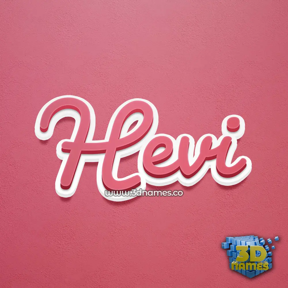 hevi in Red Scribble style - 3D name wallpaper