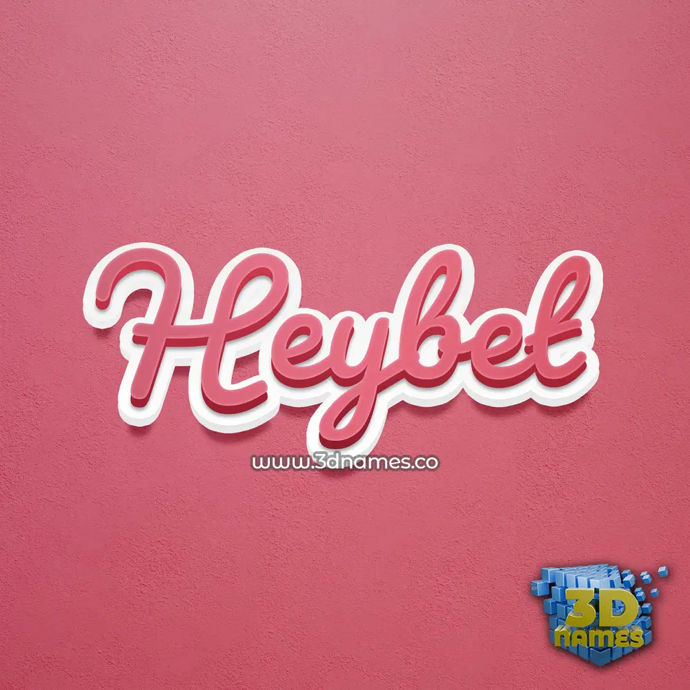 heybet in Red Scribble style - 3D name wallpaper
