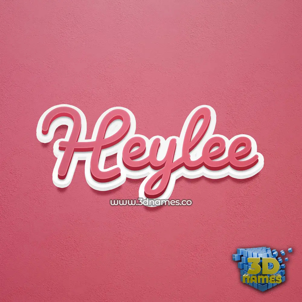 heylee in Red Scribble style - 3D name wallpaper