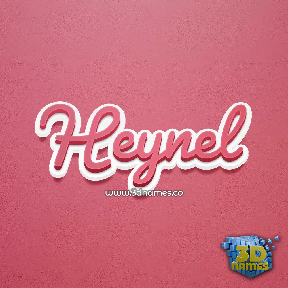 heynel in Red Scribble style - 3D name wallpaper