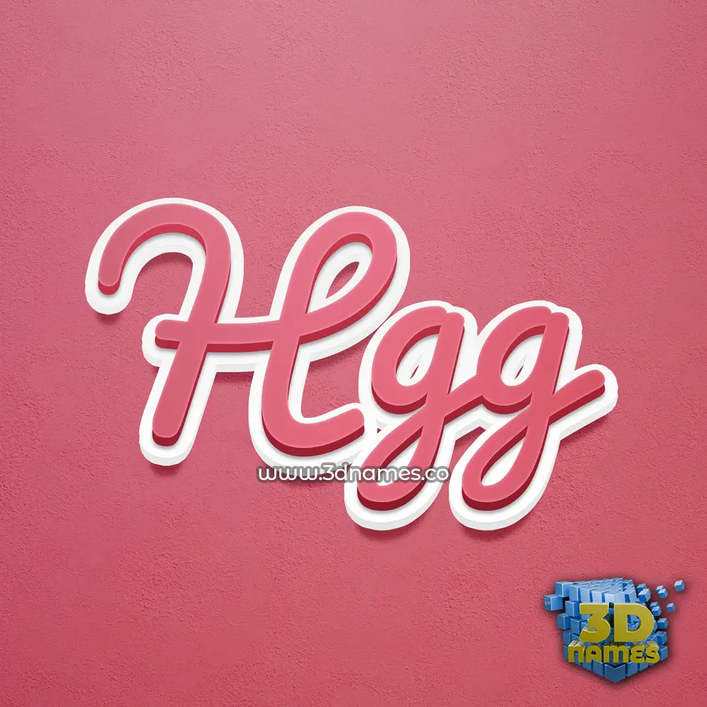 hgg in Red Scribble style - 3D name wallpaper