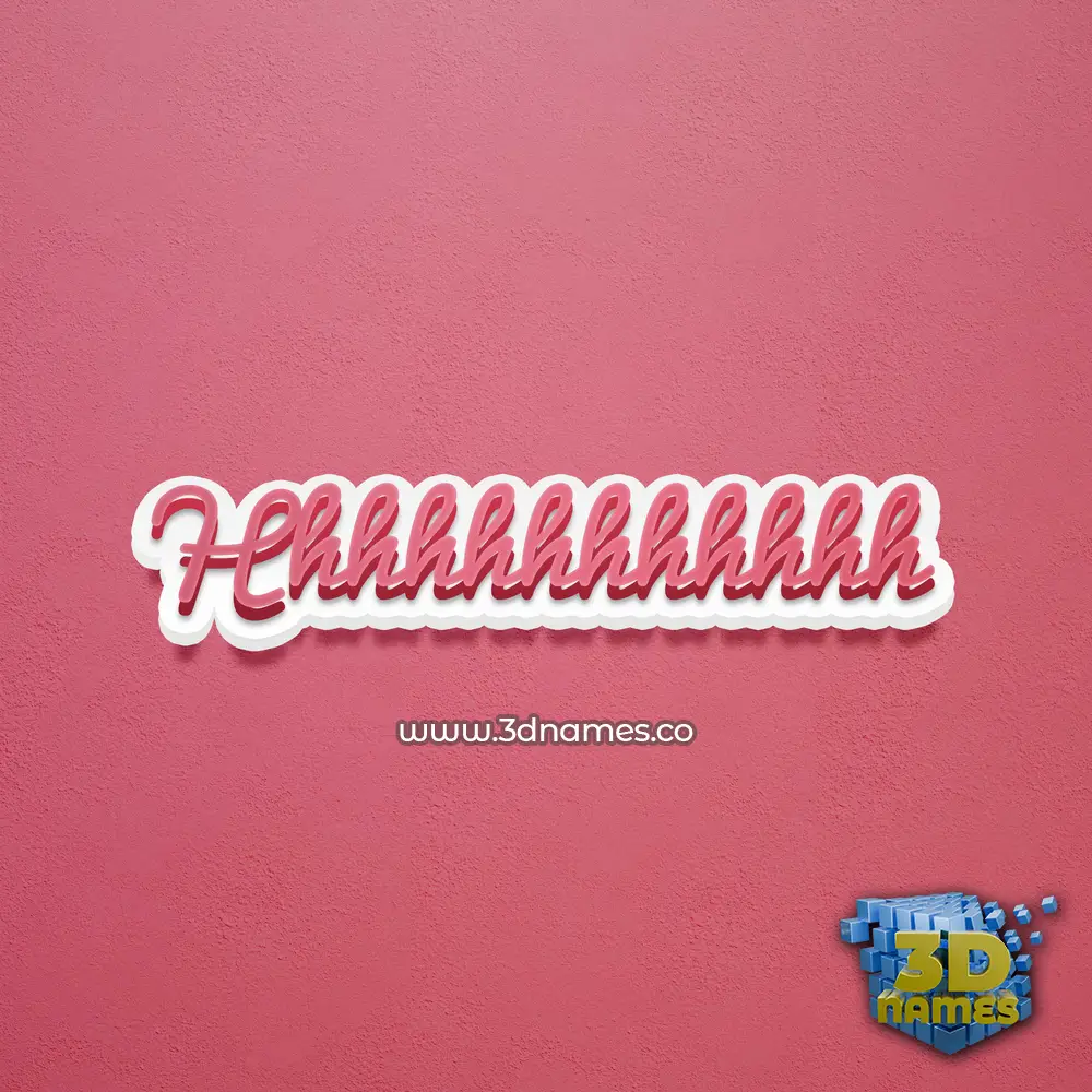 hhhhhhhhhhhh in Red Scribble style - 3D name wallpaper