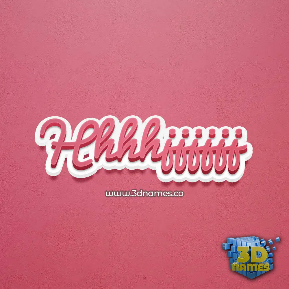hhhhjjjjjj in Red Scribble style - 3D name wallpaper